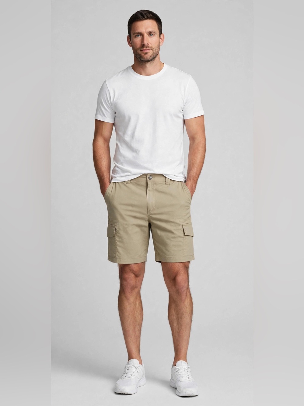 The BC Clothing Co. Cargo Shorts in Beige Waist 36 NWT